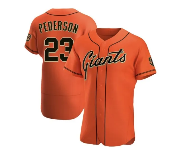 Men's San Francisco Giants #23 Joc Pederson Orange Flex Base Nike Jersey