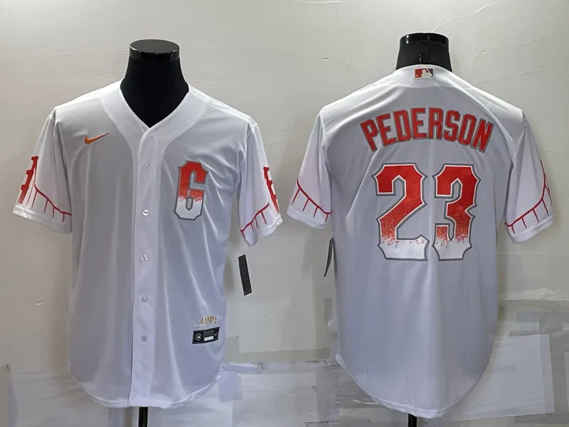 Men's San Francisco Giants #23 Joc Pederson White 2021 City Connect Stitched Cool Base Nike Jersey