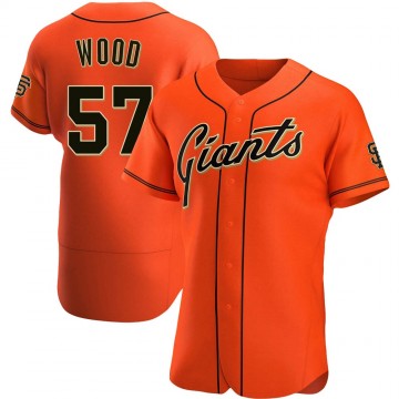 Men's San Francisco Giants #57 Alex Wood Orange Flex Base Nike Jersey