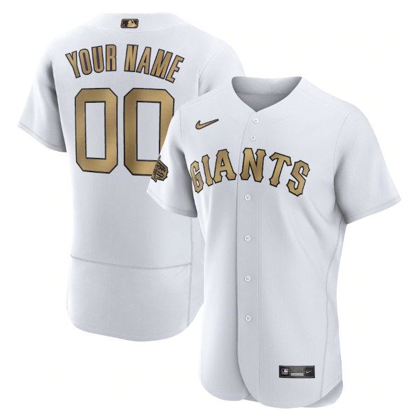 Men's San Francisco Giants Active Player Custom White 2022 All-Star Flex Base Stitched MLB Jersey