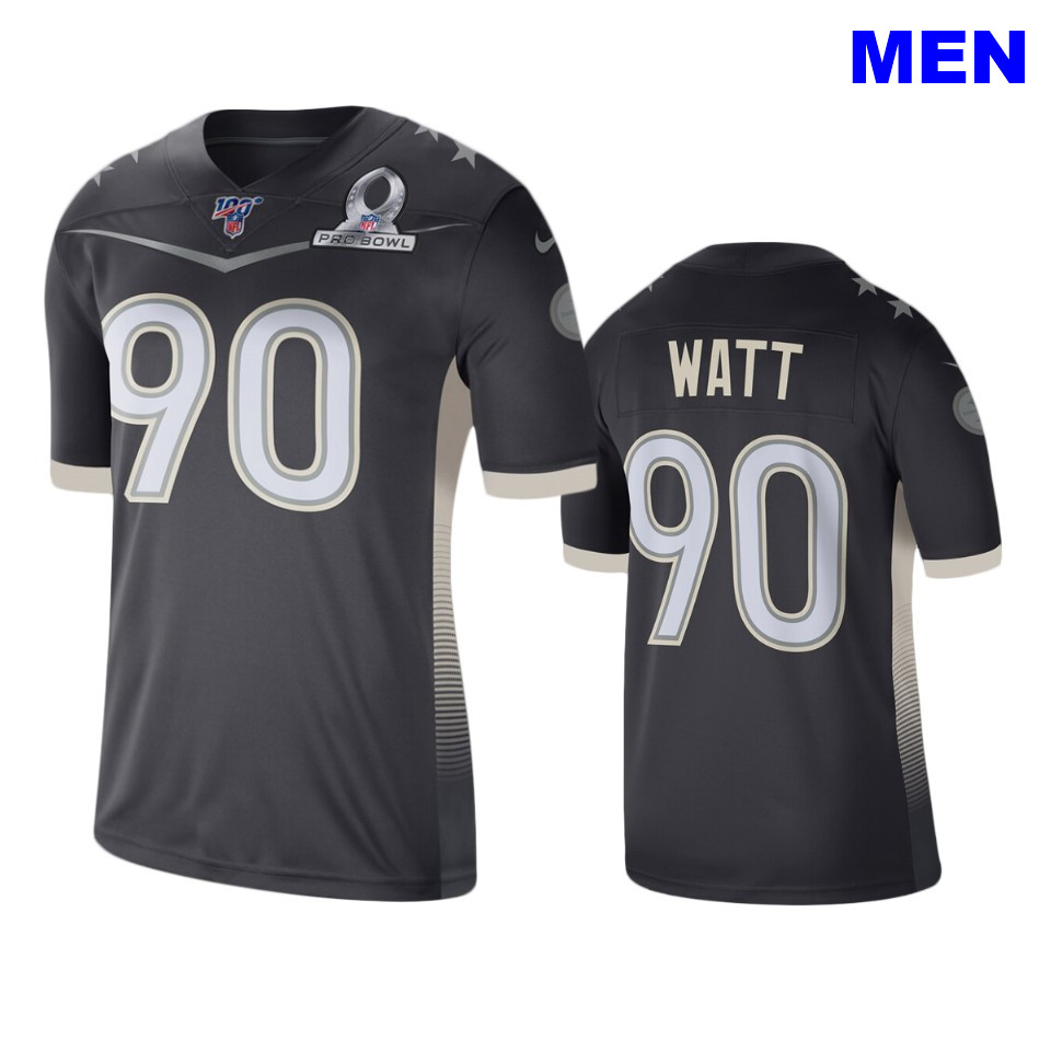 Men's Steelers T.J. Watt 2020 Pro Bowl AFC Anthracite Game Jersey
