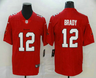 Men's Tampa Bay Buccaneers #12 Tom Brady Red 2020 NEW Vapor Untouchable Stitched NFL Nike Limited Jersey
