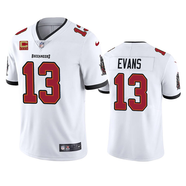 Men's Tampa Bay Buccaneers 2022 #13 Mike Evans White With 4-star C Patch Vapor Untouchable Limited Stitched NFL Jersey