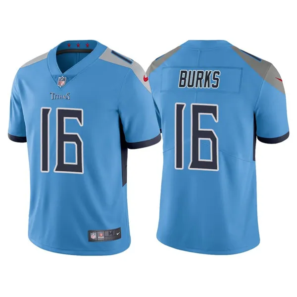 Men's Tennessee Titans #16 Treylon Burks Blue Vapor Untouchable Stitched Jersey