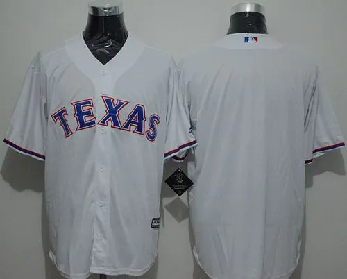 Men's Texas Rangers Blank White New Cool Base Stitched MLB Jersey