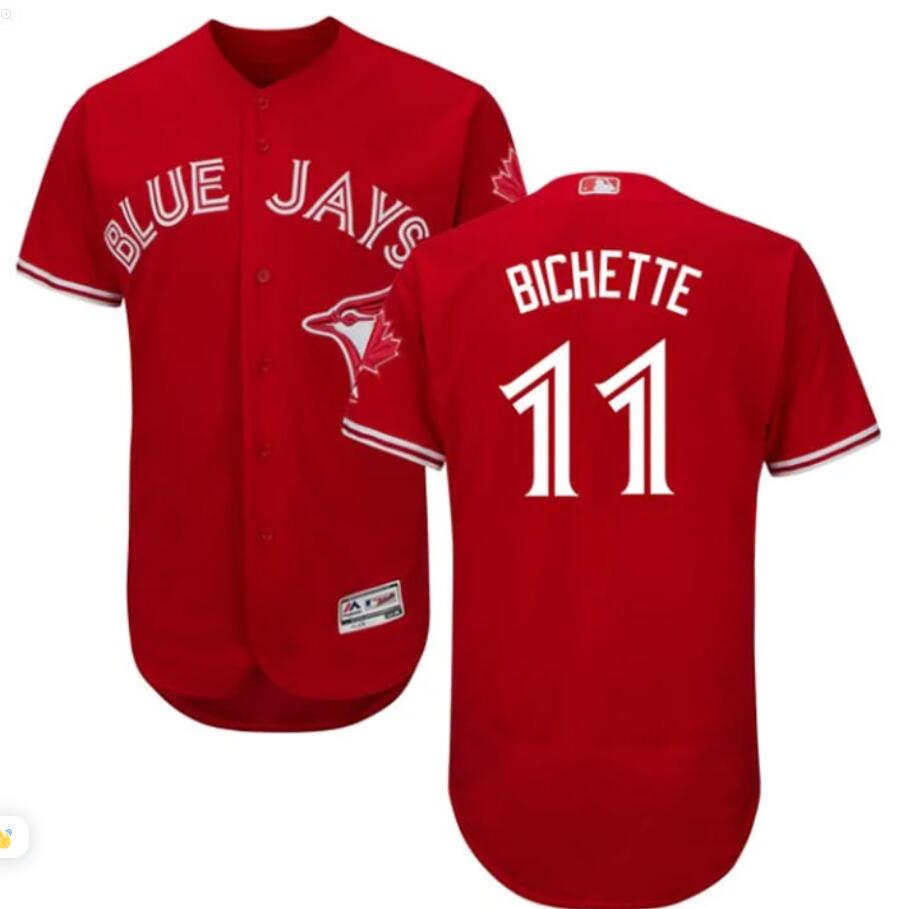 Men's Toronto Blue Jays #11 Bo Bichette Red New Cool Base Stitched Baseball Jersey