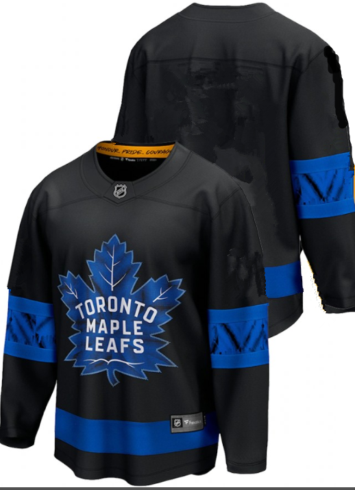 Men's Toronto Maple Leafs Blank Black X Drew House Inside Out Stitched Jersey