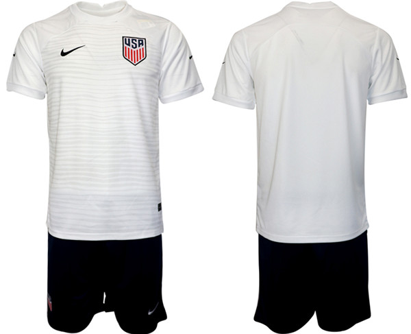 Men's United States Blank White Home Soccer2022 FIFA World Cup Jerseys