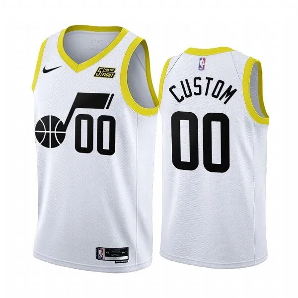 Men's Utah Jazz Customized 2022-23 White Association Edition Stitched Basketball Jersey