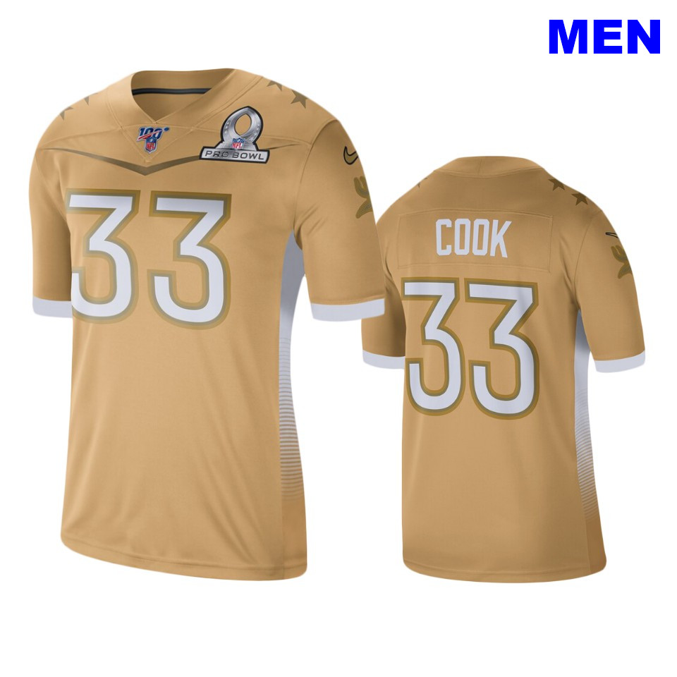 Men's Vikings Dalvin Cook 2020 Pro Bowl NFC Gold Game Jersey