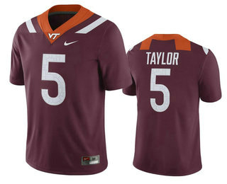 Men's Virginia Tech Hokies #5 Tyrod Taylor Maroon College Football Nike Jersey