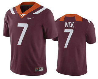 Men's Virginia Tech Hokies #7 Michael Vick Maroon College Football Nike Jersey