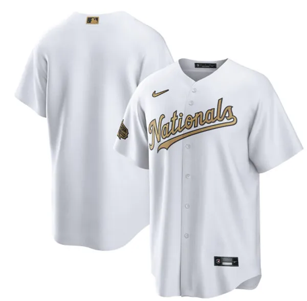 Men's Washington Nationals Blank White 2022 All-Star Cool Base Stitched Baseball Jersey