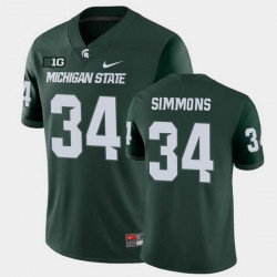 Men Michigan State Spartans Antjuan Simmons College Football Green Game Jersey