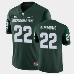 Men Michigan State Spartans Jordon Simmons College Football Green Game Jersey