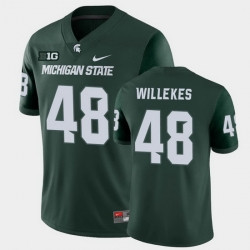 Men Michigan State Spartans Kenny Willekes College Football Green Game Jersey