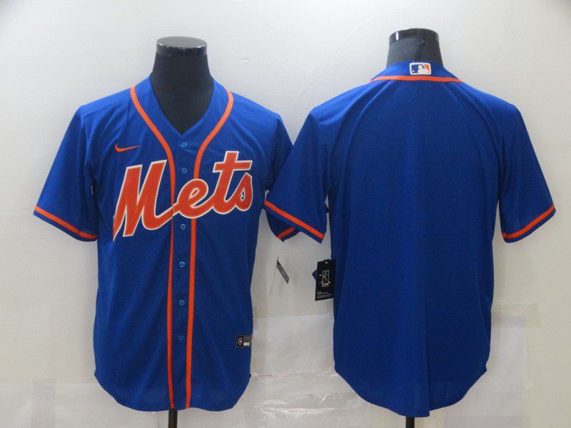 Men New York Mets Blank Blue Game Nike MLB Jerseys