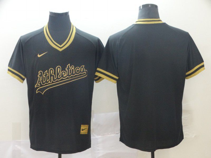 Men Oakland Athletics Blank Black gold Game Nike 2022 MLB Jersey