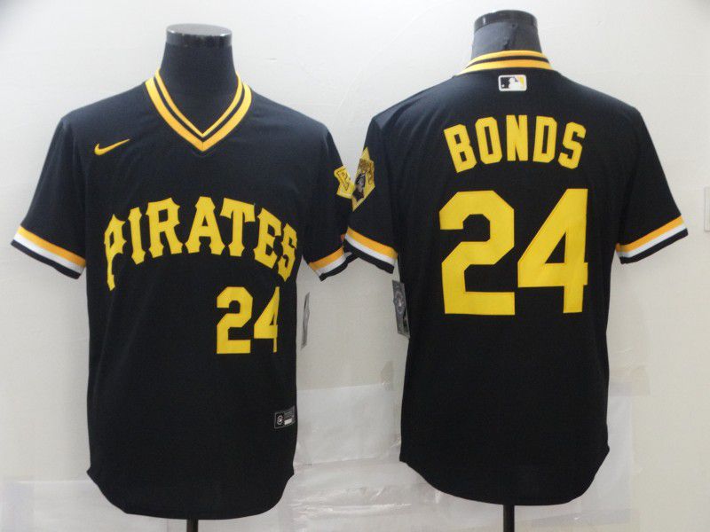 Men Pittsburgh Pirates 24 Bonds Black Game 2021 Nike MLB Jersey