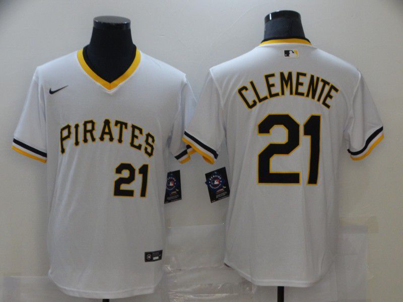 Men Pittsburgh Pirates #21 Roberto Clemente White Game 2021 Nike MLB Jersey