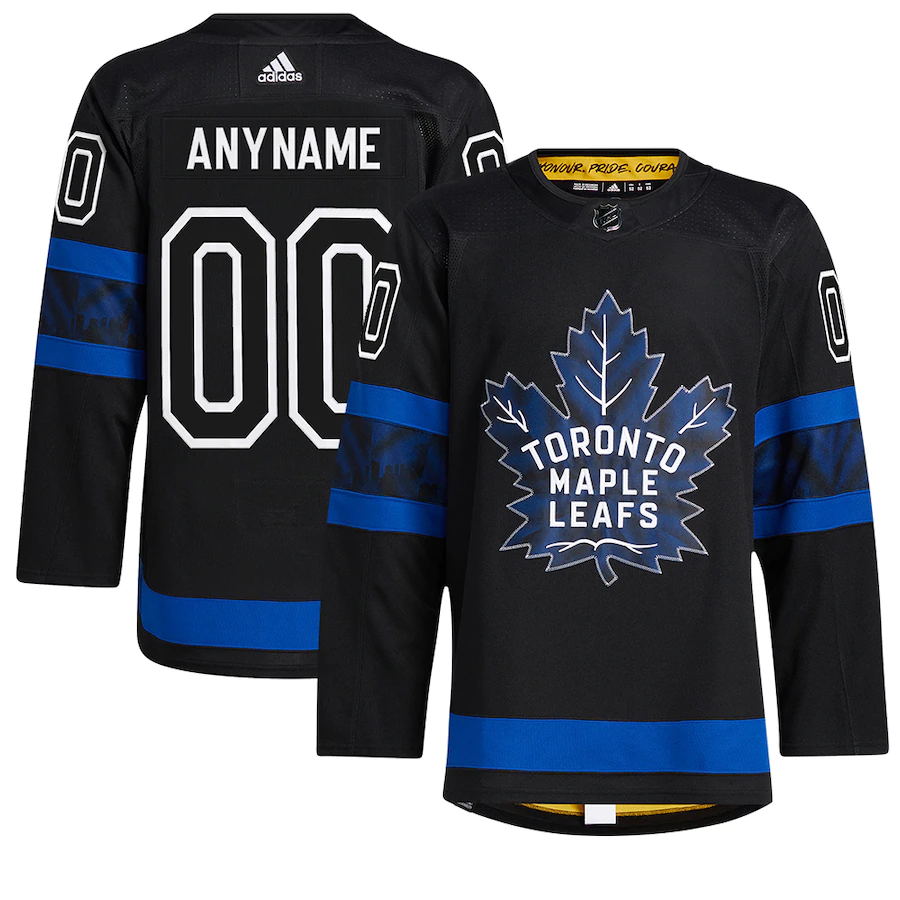 Men adidas Black Authentic Toronto Maple Leafs x drew house Alternate Custom NHL Jerseys