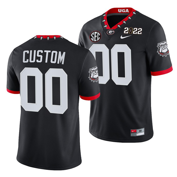Men’s Georgia Bulldogs ACTIVE PLAYER Custom 2022 Patch Black College Football Stitched Jersey