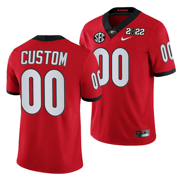Men’s Georgia Bulldogs ACTIVE PLAYER Custom 2022 Patch Red College Football Stitched Jersey