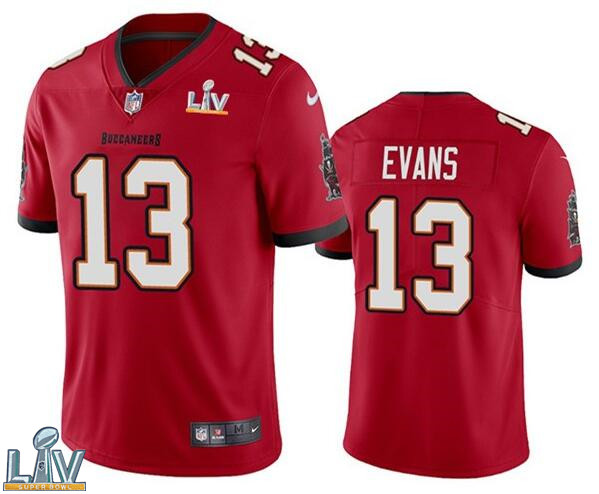 Nike Buccaneers 13 Mike Evans Red 2021 Super Bowl LV Vapor Untouchable Limited Jersey