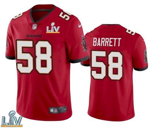 Nike Buccaneers 58 Shaquil Barrett Red 2021 Super Bowl LV Vapor Untouchable Limited Jersey