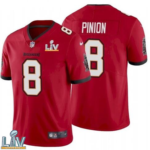 Nike Buccaneers 8 Bradley Pinion Red 2021 Super Bowl LV Vapor Untouchable Limited Jersey