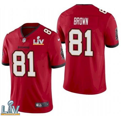 Nike Buccaneers 81 Antonio Brown Red 2021 Super Bowl LV Vapor Untouchable Limited Jersey