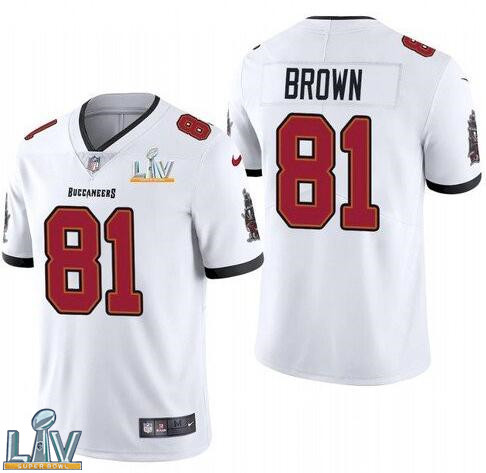 Nike Buccaneers 81 Antonio Brown White 2021 Super Bowl LV Vapor Untouchable Limited Jersey