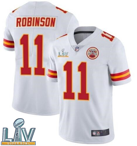 Nike Chiefs 11 Demarcus Robinson White 2021 Super Bowl LV Vapor Untouchable Limited Jersey