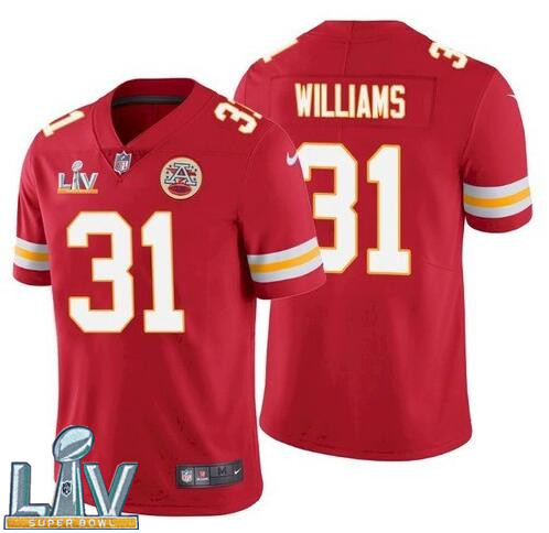 Nike Chiefs 31 Darrel Williams Red 2021 Super Bowl LV Vapor Untouchable Limited Jersey
