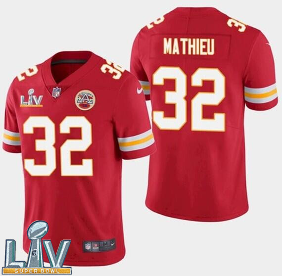 Nike Chiefs 32 Tyrann Mathieu Red 2021 Super Bowl LV Vapor Untouchable Limited Jersey