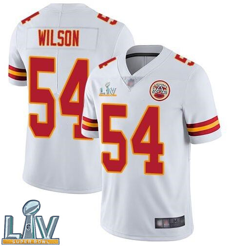 Nike Chiefs 54 Damien Wilson White 2021 Super Bowl LV Vapor Untouchable Limited Jersey