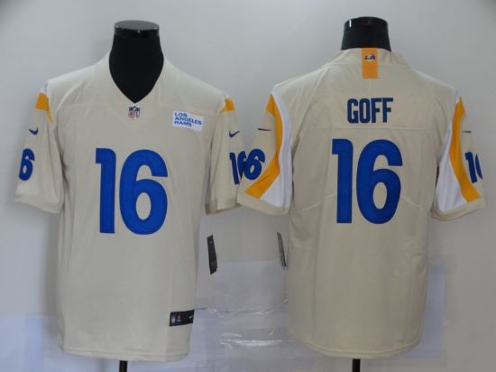Nike Los Angeles Rams #16 Jared Goff Bone 2020 New Vapor Untouchable Limited Jersey