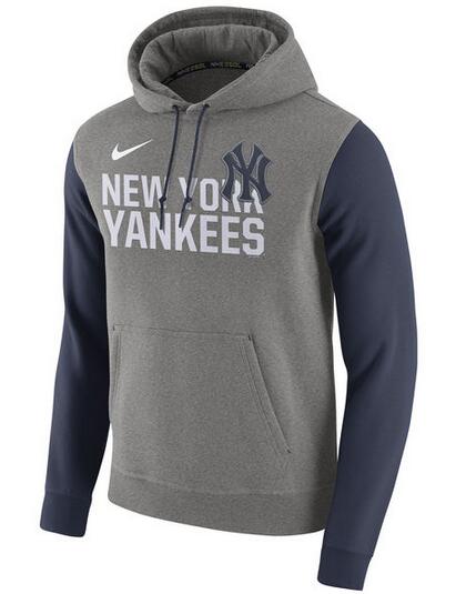 Nike New York Yankees Gray Club Fleece Men's Pullover Hoodie