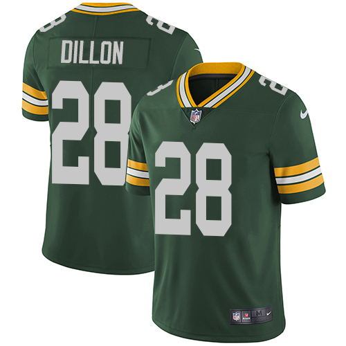 Nike Packers #28 AJ Dillon Green Team Color Men's Stitched NFL Vapor Untouchable Limited Jersey