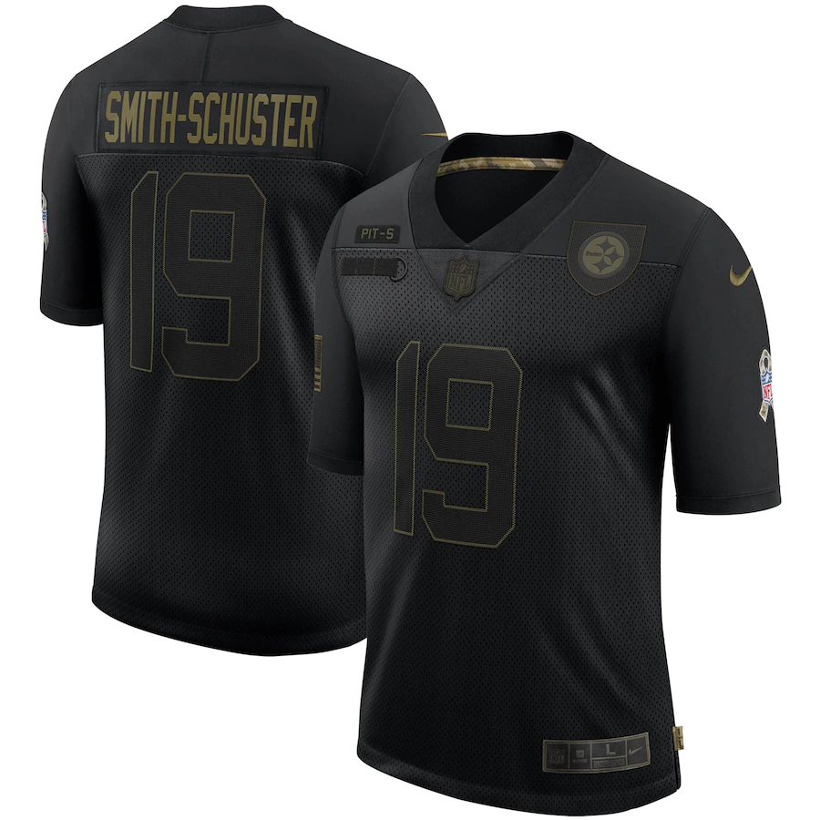 Men's Pittsburgh Steelers #19 JuJu Smith-Schuster White 2020 Shadow ...