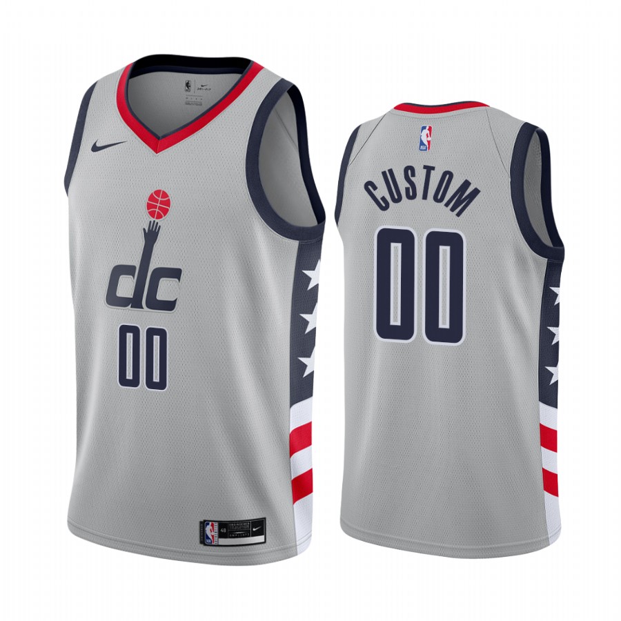 Nike Wizards Personalized Gray NBA Swingman 2020-21 City Edition Jersey