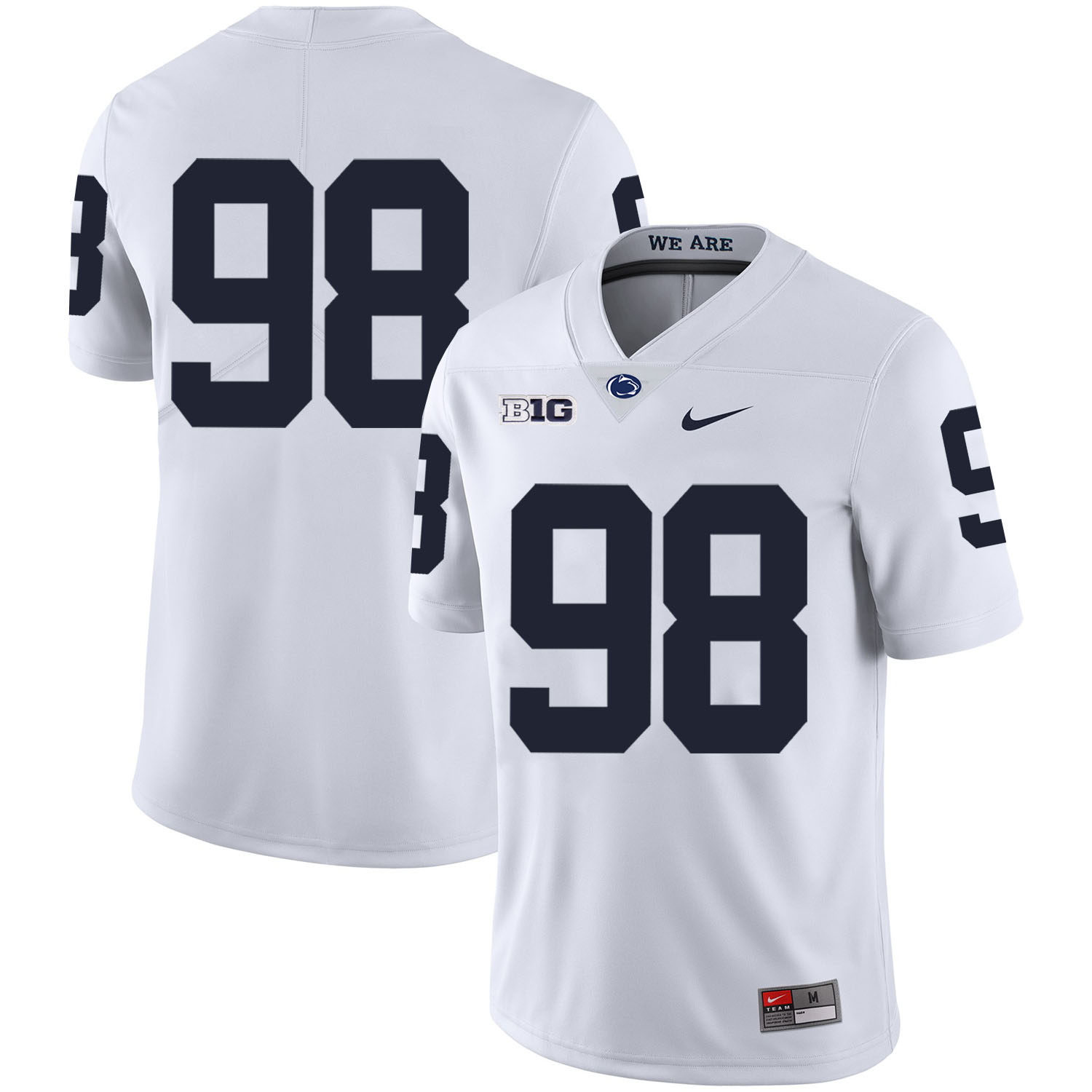 Penn State Nittany Lions 98 Anthony Zettel White Nike College Football Jersey