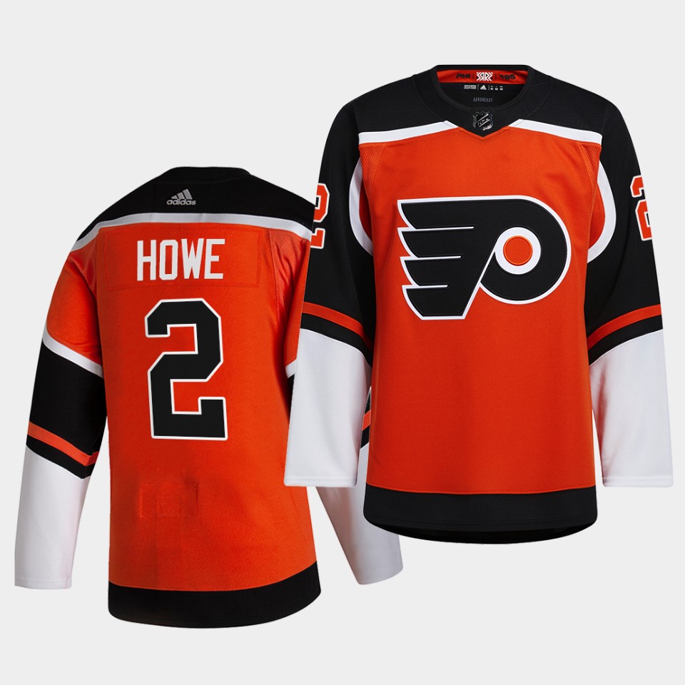 Philadelphia Flyers #2 Mark Howe 2021 Reverse Retro Orange Special Edition Authentic Jersey
