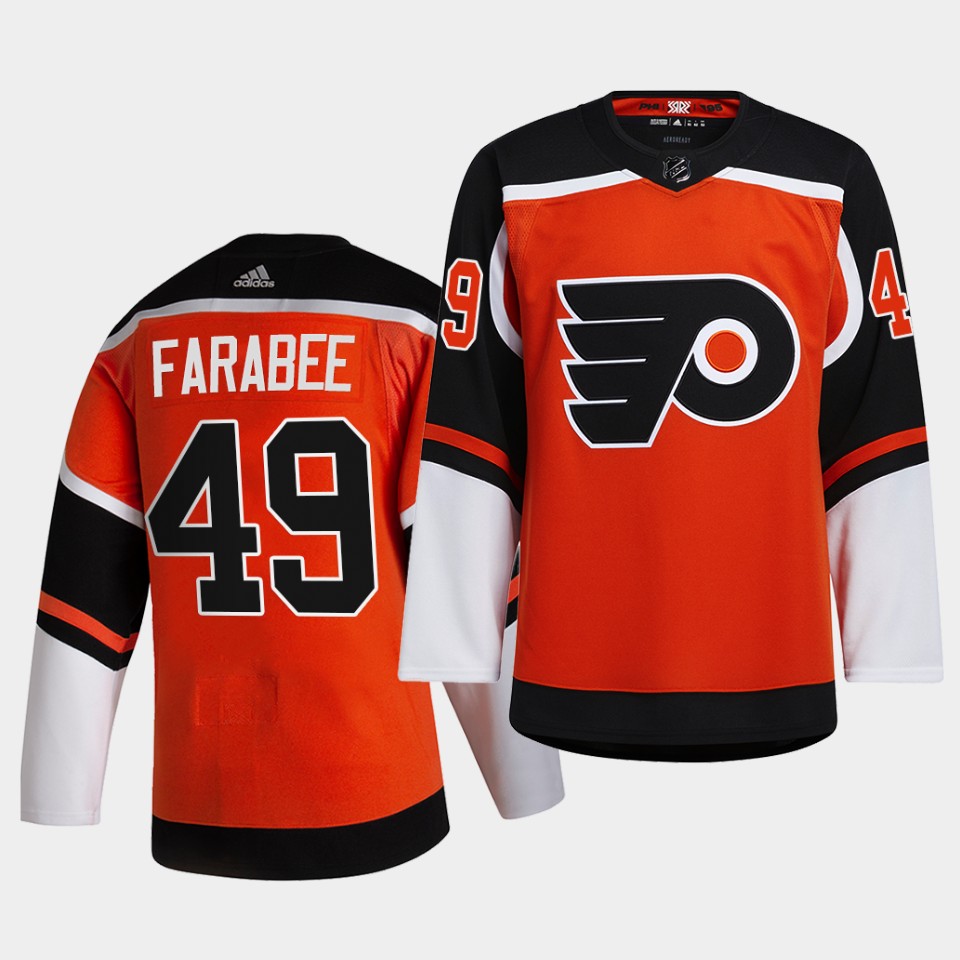 Philadelphia Flyers #49 Joel Farabee 2021 Reverse Retro Orange Special Edition Authentic Jersey