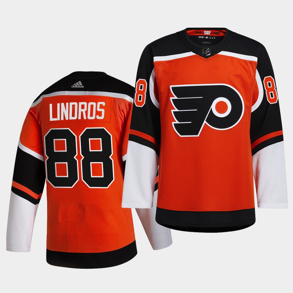 Philadelphia Flyers #88 Eric Lindros 2021 Reverse Retro Orange Special Edition Authentic Jersey