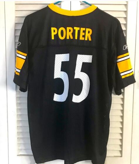 Reebok Pittsburgh Steelers Joey Porter #55 Black jersey