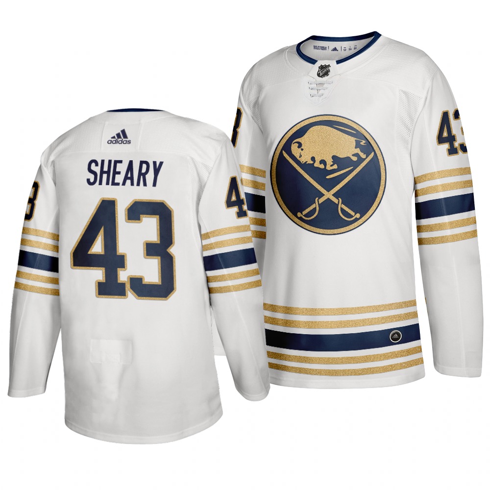 Sabres 43 Conor Sheary White 50th Anniversary Adidas Jersey