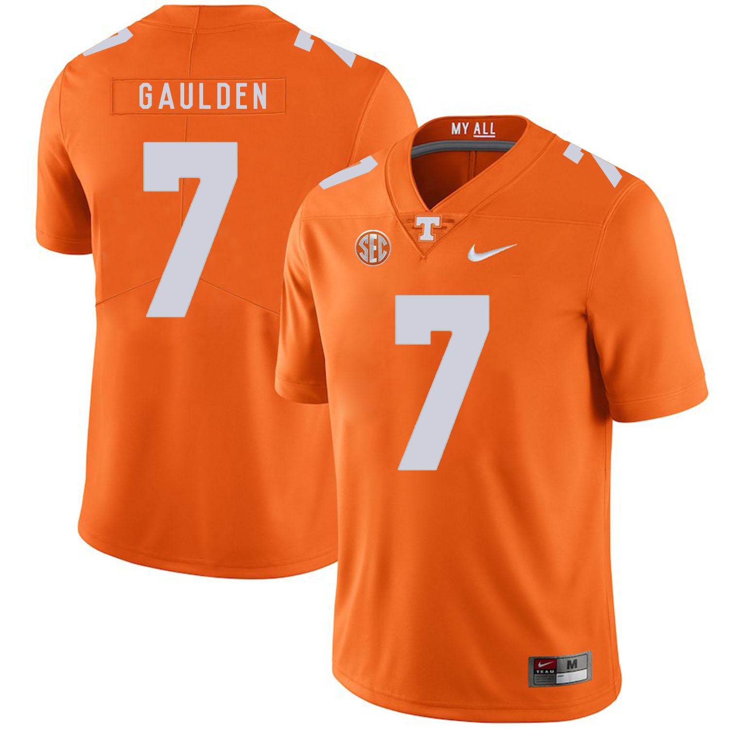 Tennessee Volunteers 7 Rashaan Gaulden Orange Nike College Football Jersey