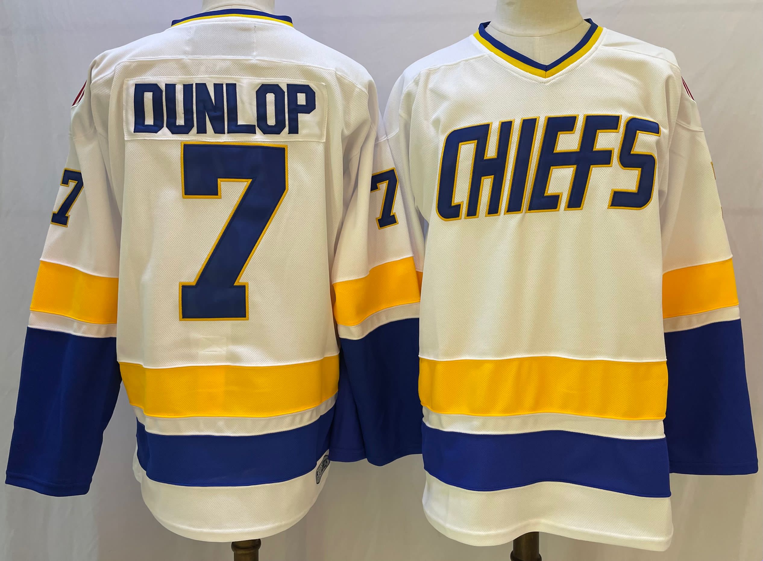 The NHL Movie Edtion #7 DUNLOP White Jersey