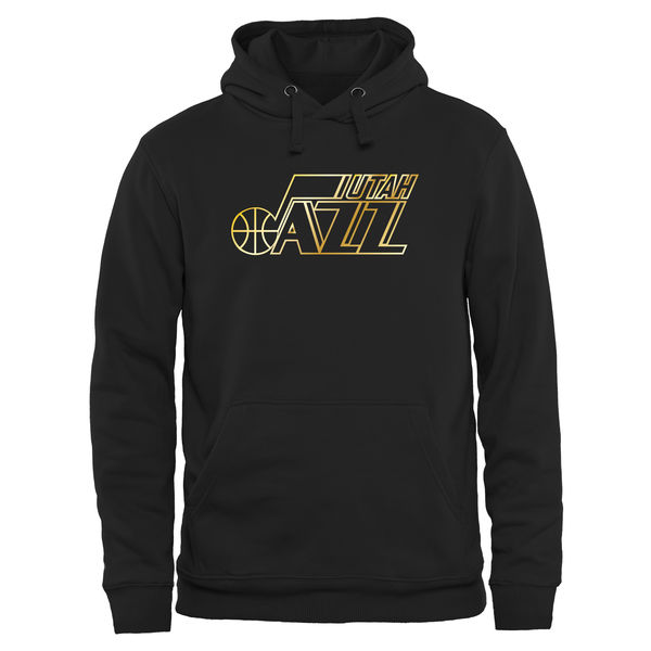 Utah Jazz Gold Collection Pullover Hoodie Black